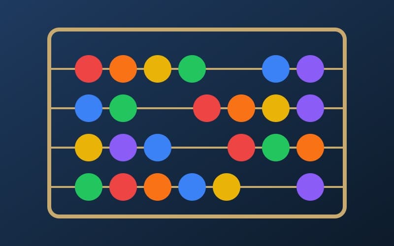 Child learning with abacus